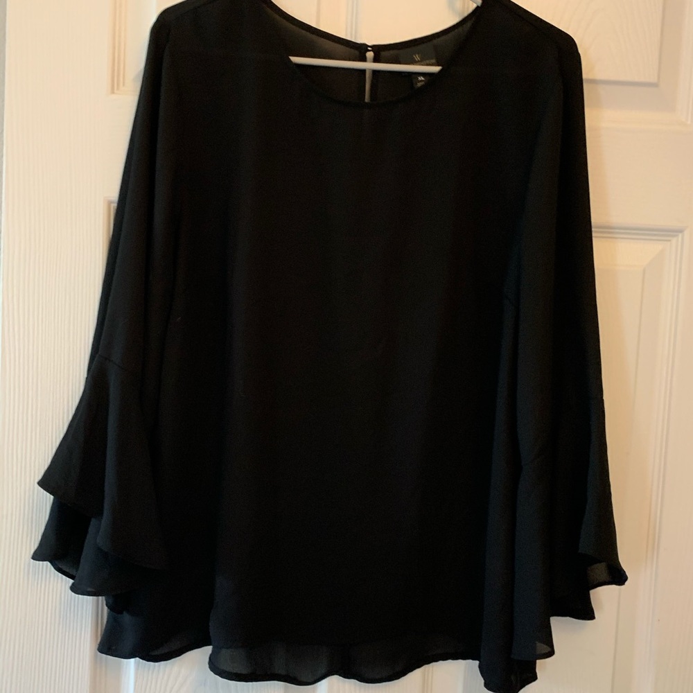 Romantic flowy sheer blouse
